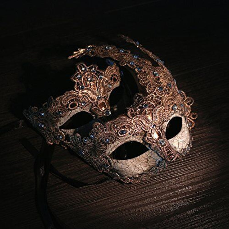 Venetian Masquerade Mask for Women Couples Besties-Prom,B