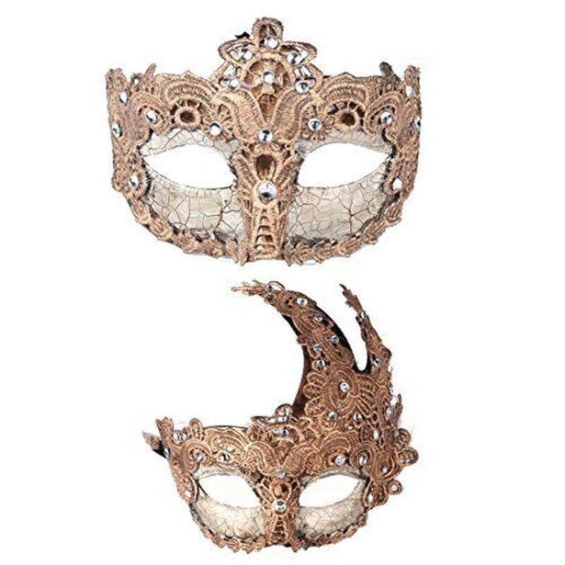 Venetian Masquerade Mask for Women Couples Besties-Prom,B